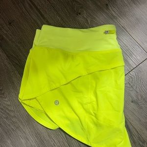 Lululemon Highlight Yellow Speed Up Shorts